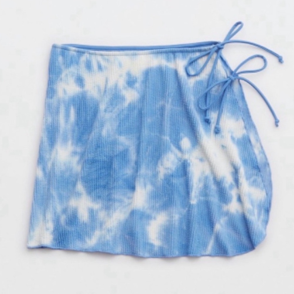 NWT! Aerie Crinkle Sarong Skirt- Blue Lion